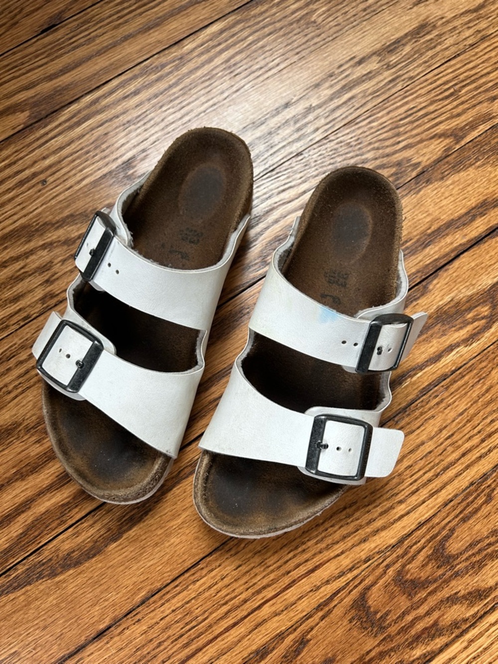 Birkenstock White Arizona Kids Sandals